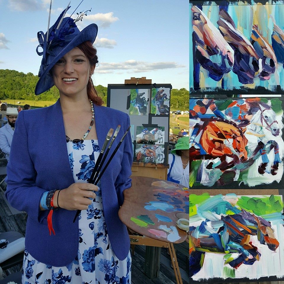 Hollie Berry painting life on race day