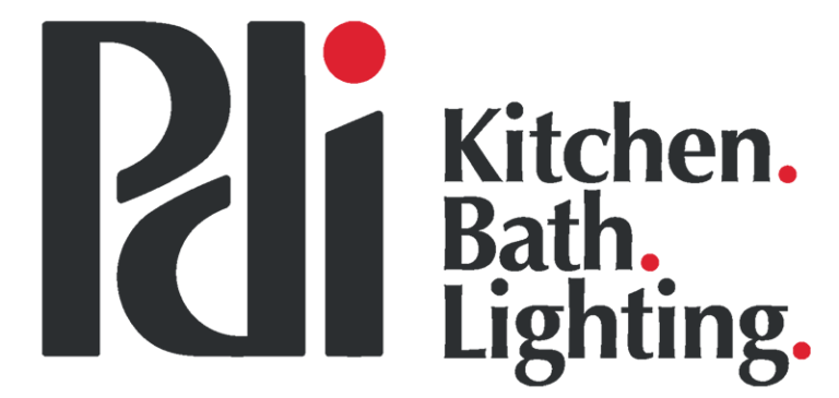 PDI Kitchen Bath Lighting Logo with red and black design - Nashville Interiors